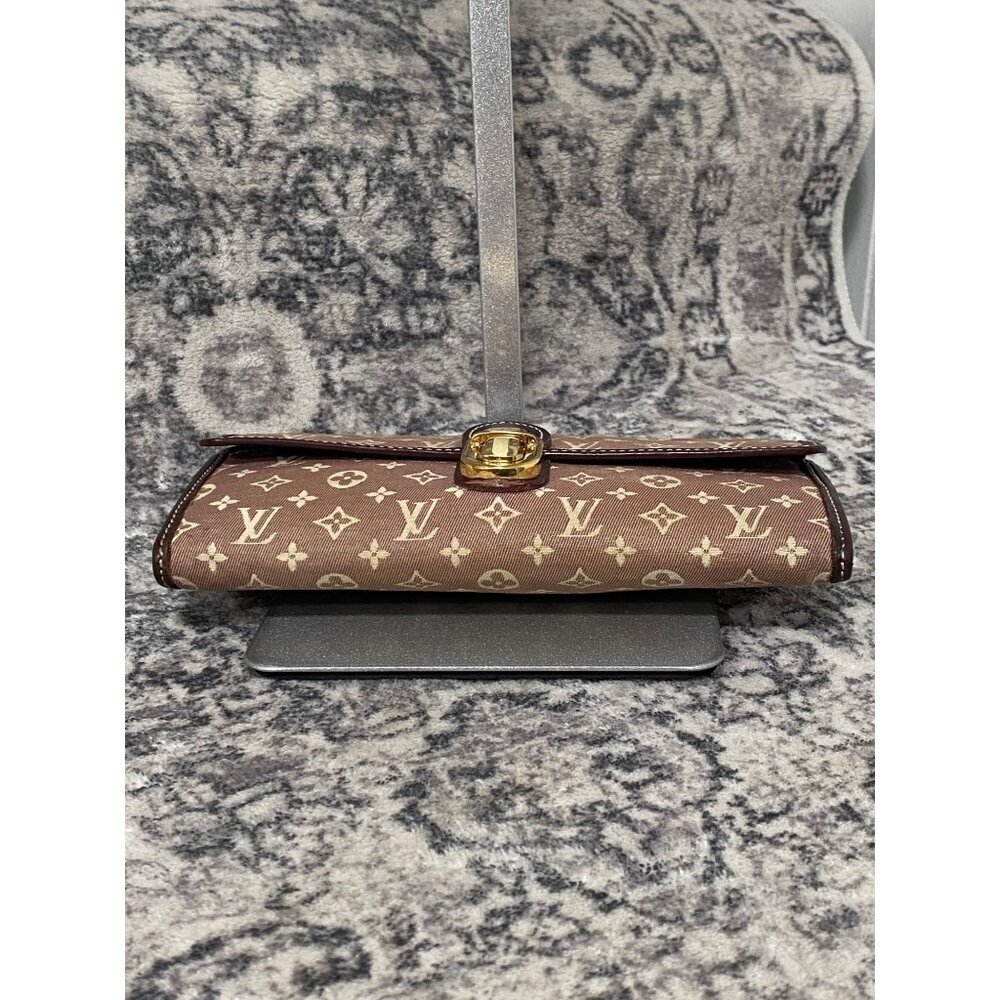 Louis Vuitton Sepia Monogram Idylle Canvas Sarah Wallet with Chain Strap - Picture 6 of 11